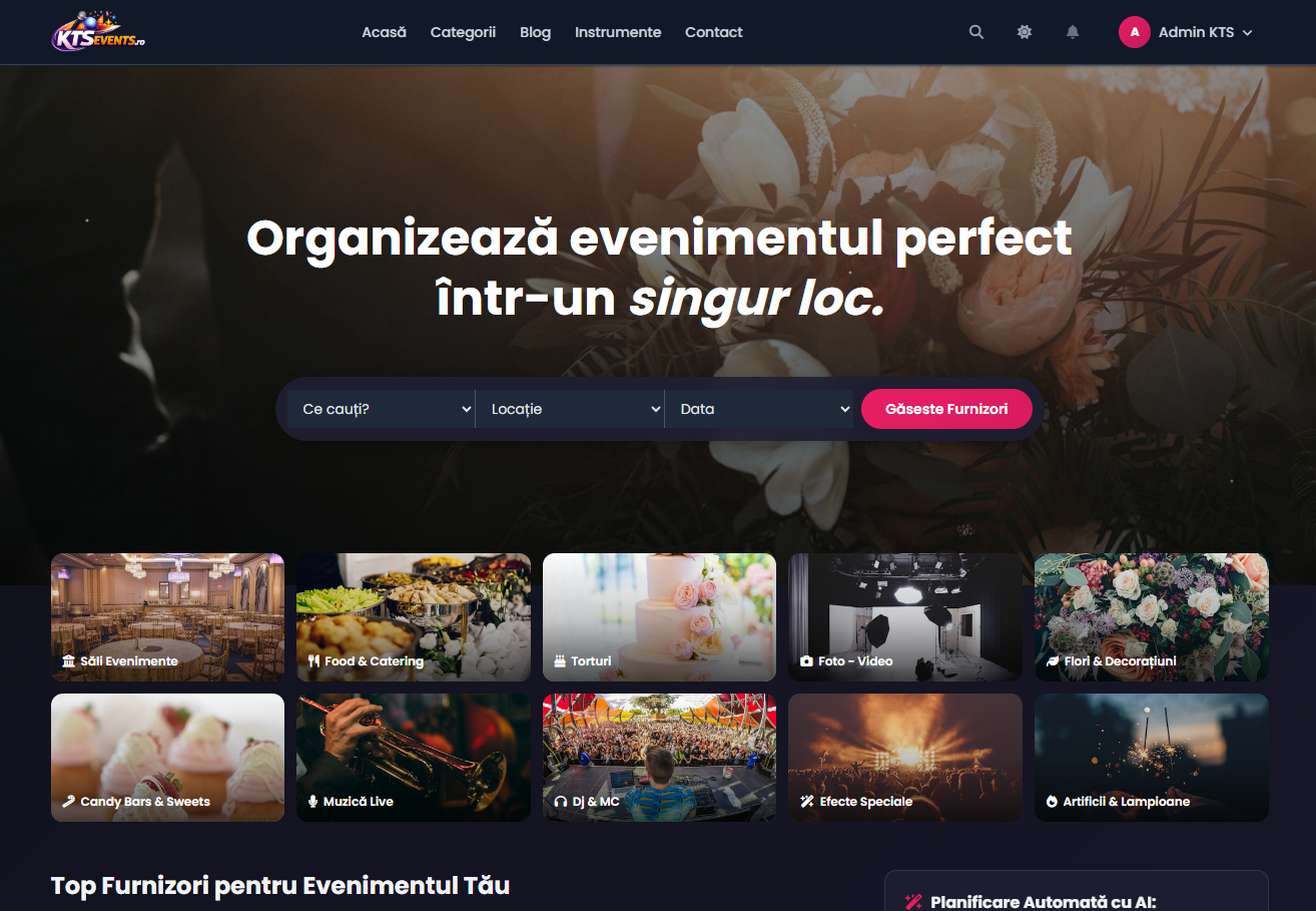 Cum să folosești KTSEvents.Ro pentru a-ți organiza evenimentul