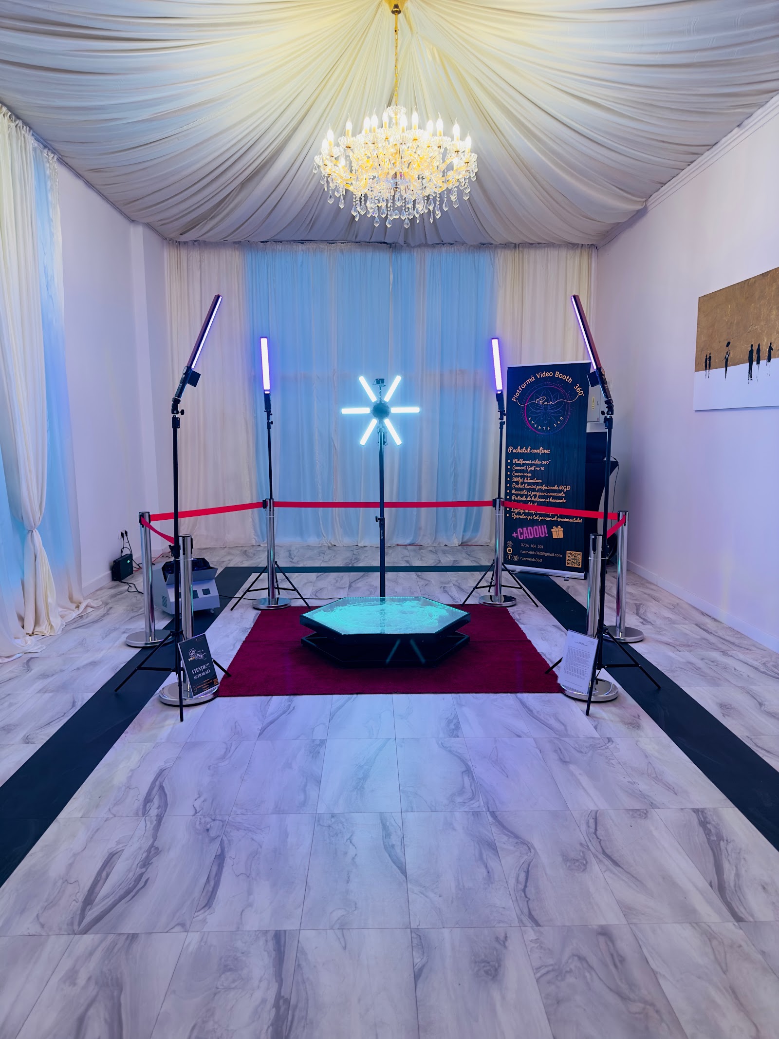 Rux Events 360 - Platformă Video Booth 360°, Cabină Foto, Oglindă foto, Fum Greu, Baloane Explozive Târgoviște