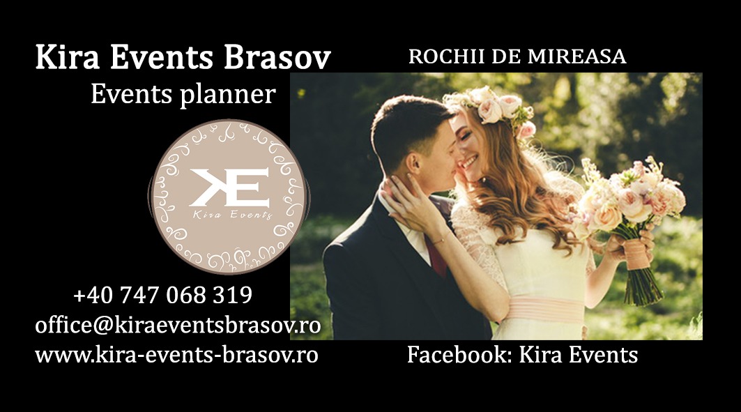 Kira Events Rochii de Mireasa Brasov. Organizare Nunti, Invitatii, Marturii Nunta Brasov